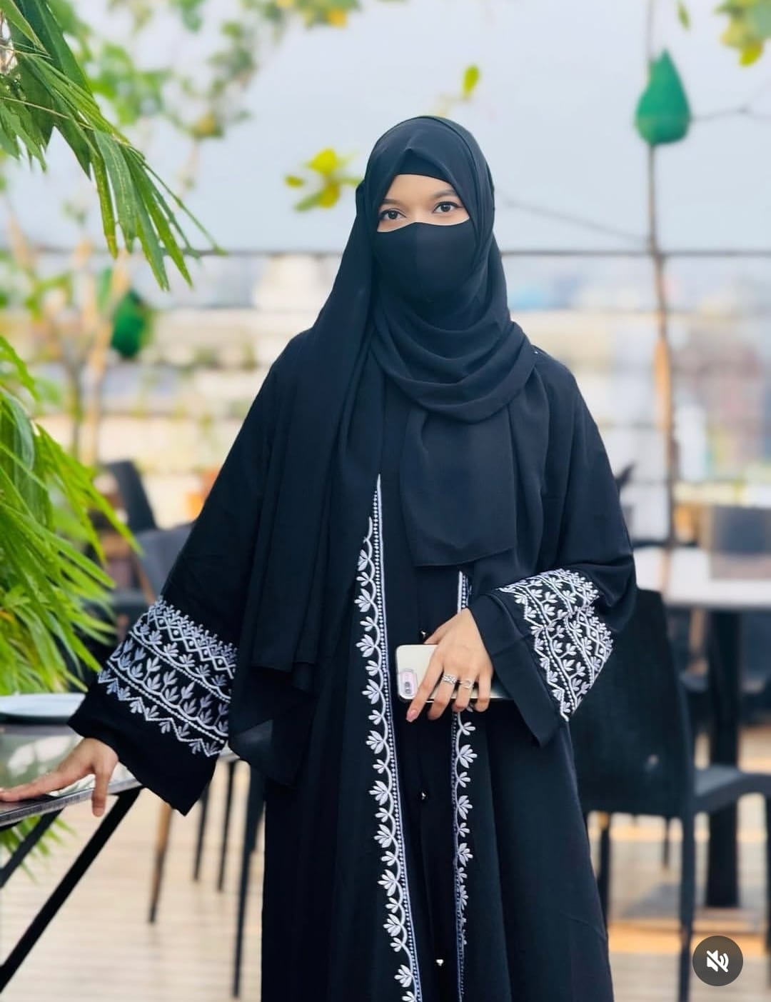 Abaya In Pori – Premium Dubai Fabric Embroidered Abaya Full Set
